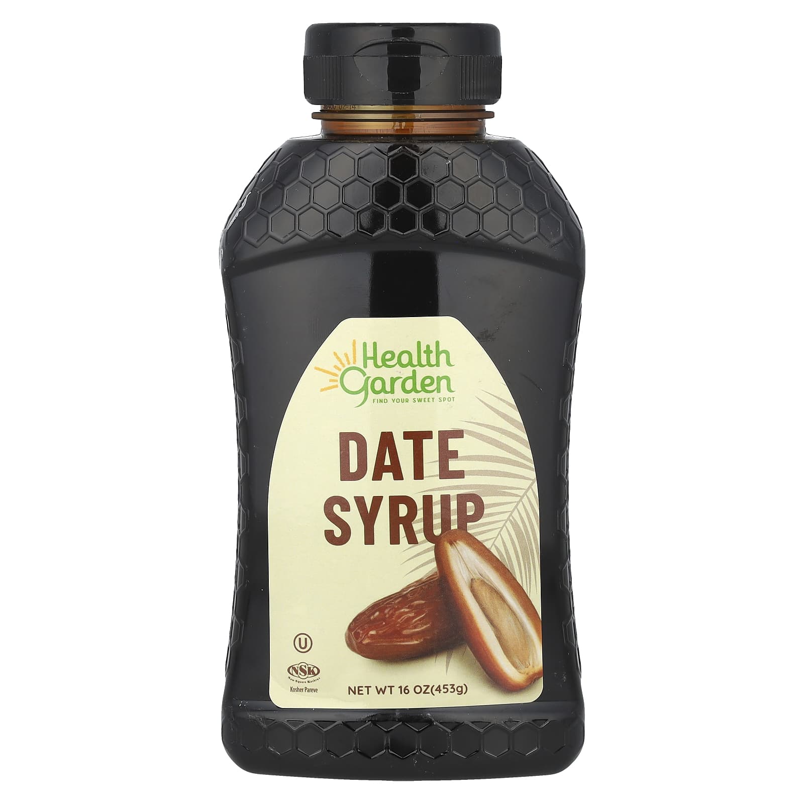 Health Garden 100% Natural Date Syrup, 16 oz (453g), Perfect Pre-Workout Snack - Image 1