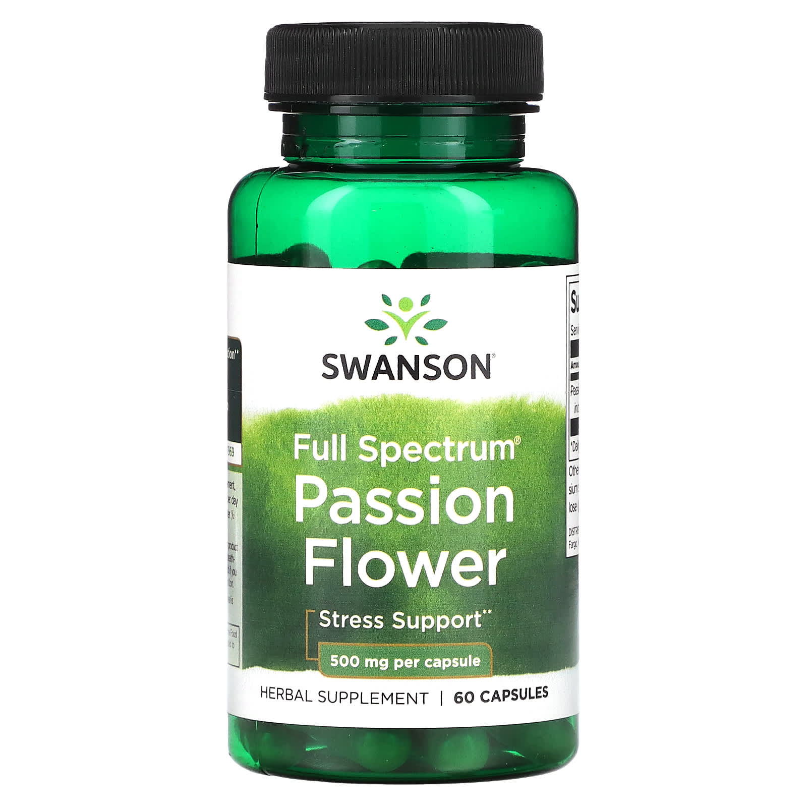 Swanson, Full Spectrum Passion Flower, 500 mg, 60 Capsules - Image 1