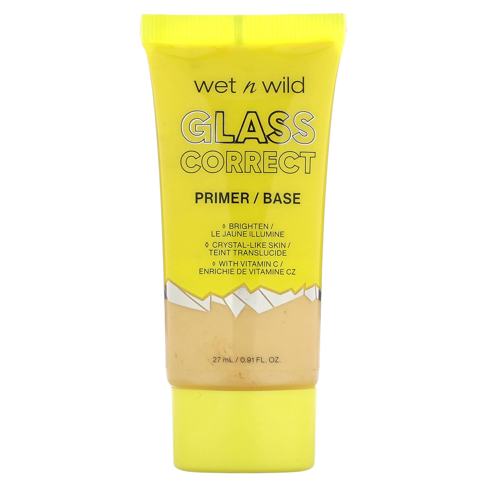 wet n wild, Glass Correct Primer, 1111913 Yellow, 0.91 fl oz (27 ml) - Image 1
