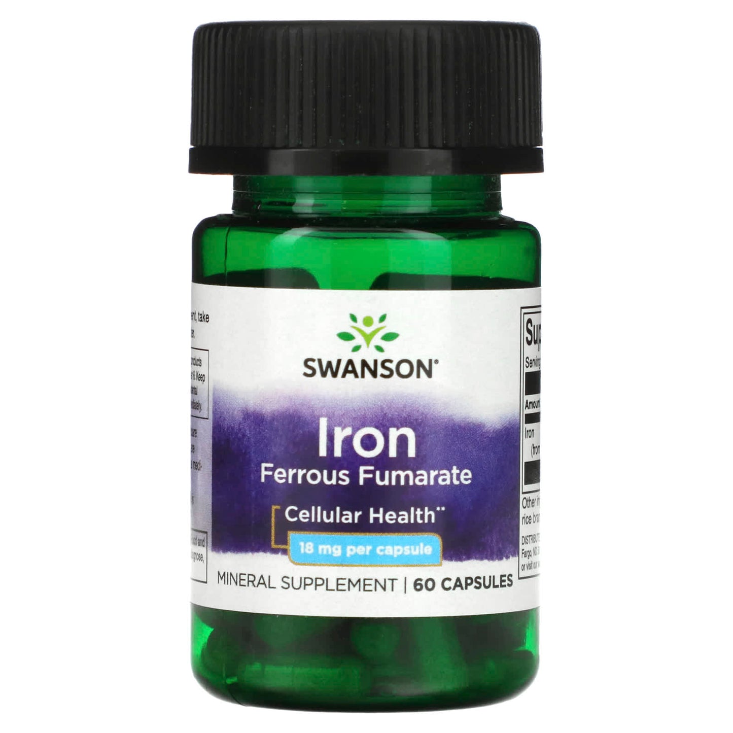 Swanson, Iron Ferrous Fumarate, 18 mg, 60 Capsules - Image 1