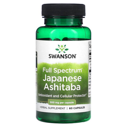 Swanson, Full Spectrum Japanese Ashitaba, 500 mg, 60 Capsules - Image 1