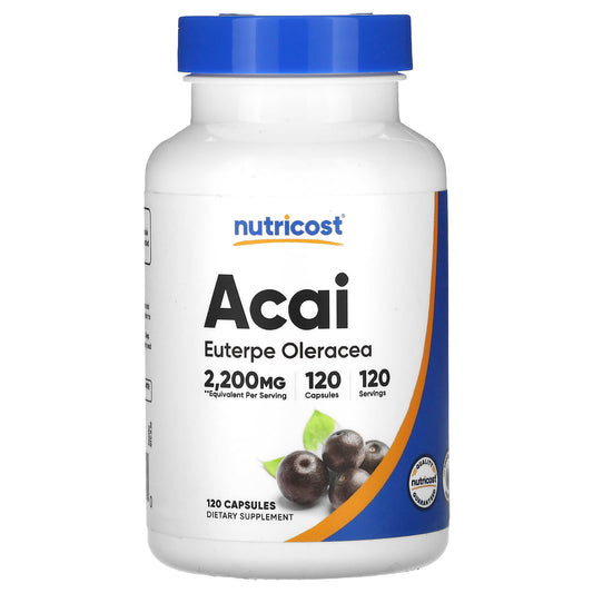 Nutricost, Acai, 2,200 mg, 120 Capsules - Image 1