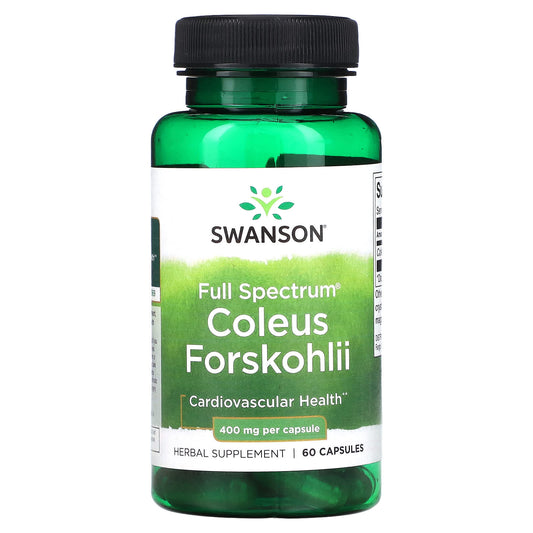 Swanson, Full Spectrum Coleus Forskohlii, 400 mg, 60 Capsules - Image 1