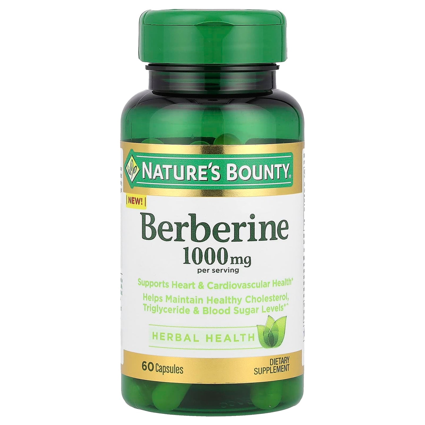 Nature's Bounty, Berberine, 60 Capsules (500 mg per Capsule) - Image 1