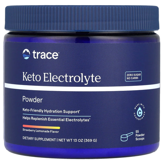 Trace, Keto Electrolyte Powder, Strawberry Lemonade, 13 oz (369 g) - Image 1