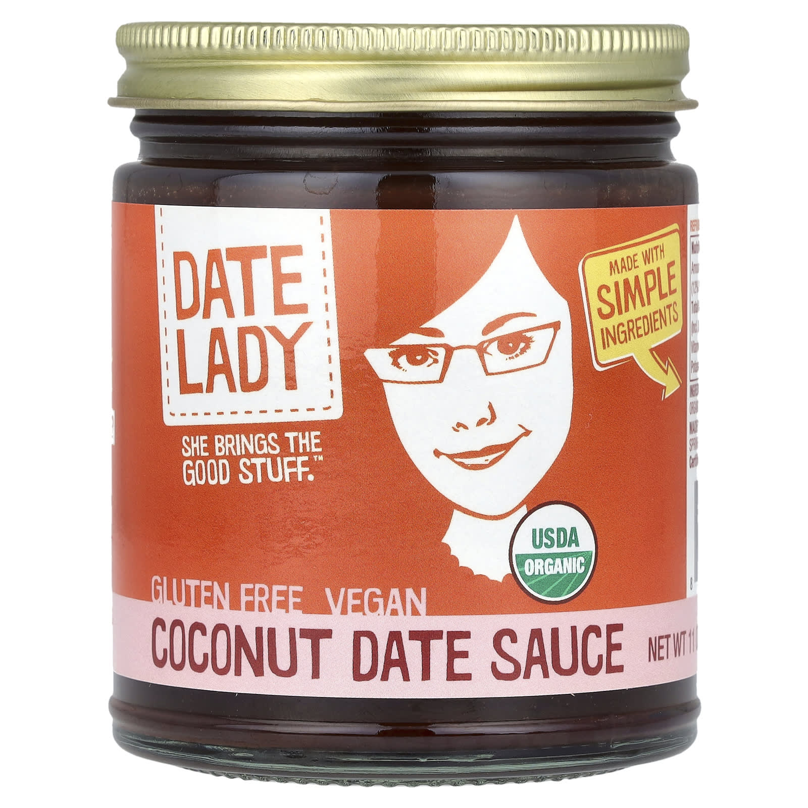 Delicious USDA Organic Date Lady Coconut Sauce - 11 oz - Image 1