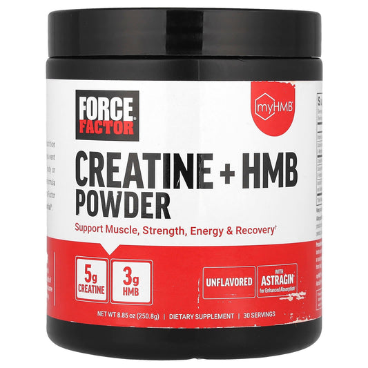 Force Factor Creatine + HMB Powder - Unflavored Lean Muscle Supplement - Image 1