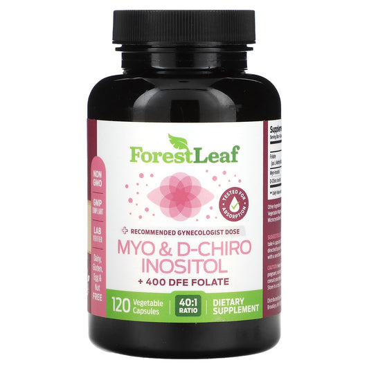 D-Chiro Inositol & Myo Inositol Supplement for Women's Health | 120 Capsules - Image 1