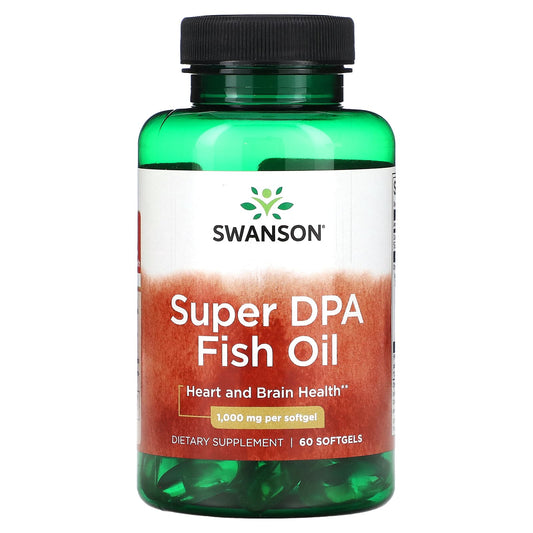 Swanson, Super DPA Fish Oil, 1,000 mg, 60 Softgels - Image 1
