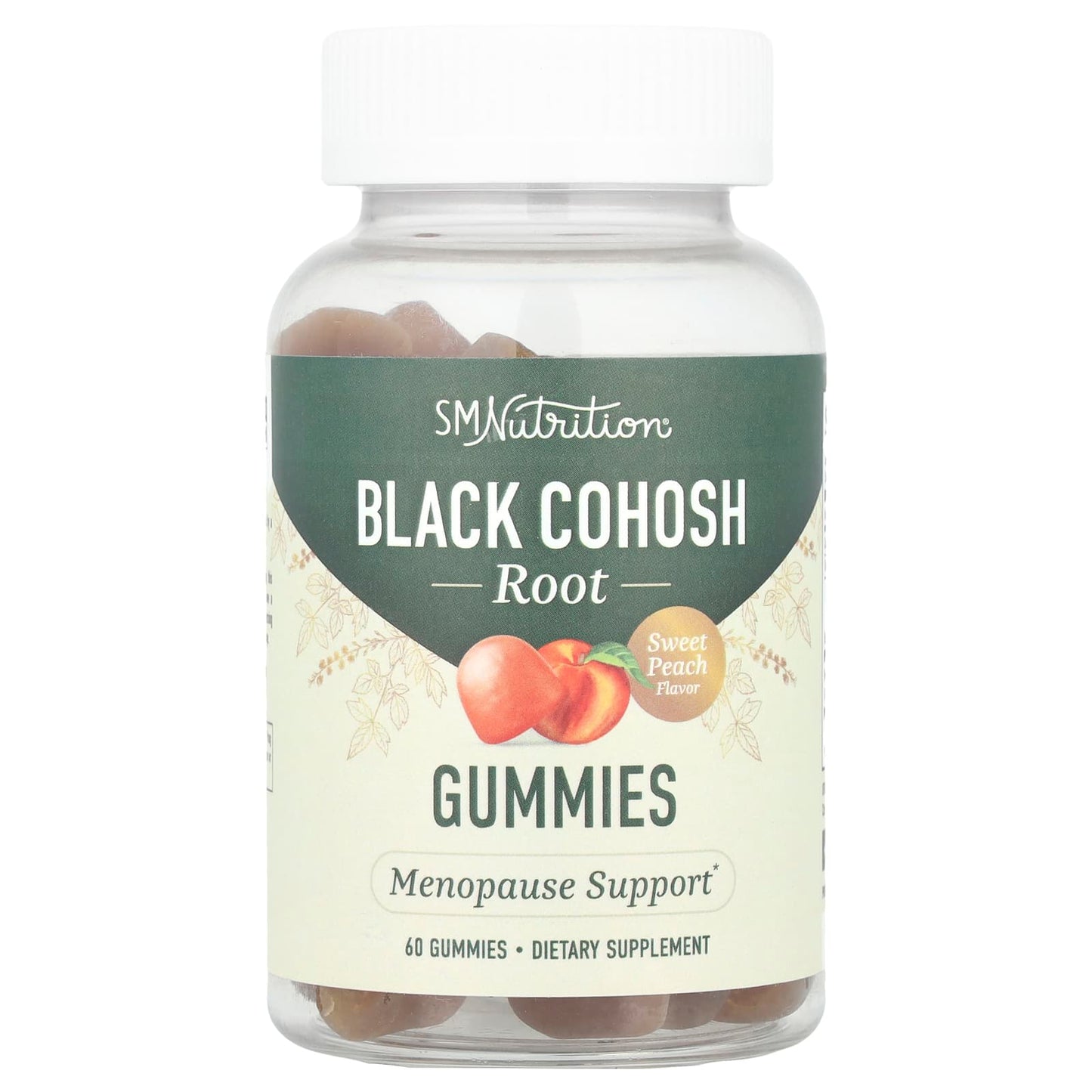 SMNutrition, Black Cohosh Root Gummies, Sweet Peach , 60 Gummies - Image 1
