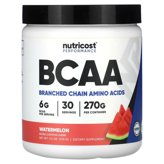 Nutricost, Performance, BCAA, Watermelon, 9.5 oz (270 g) - Image 1