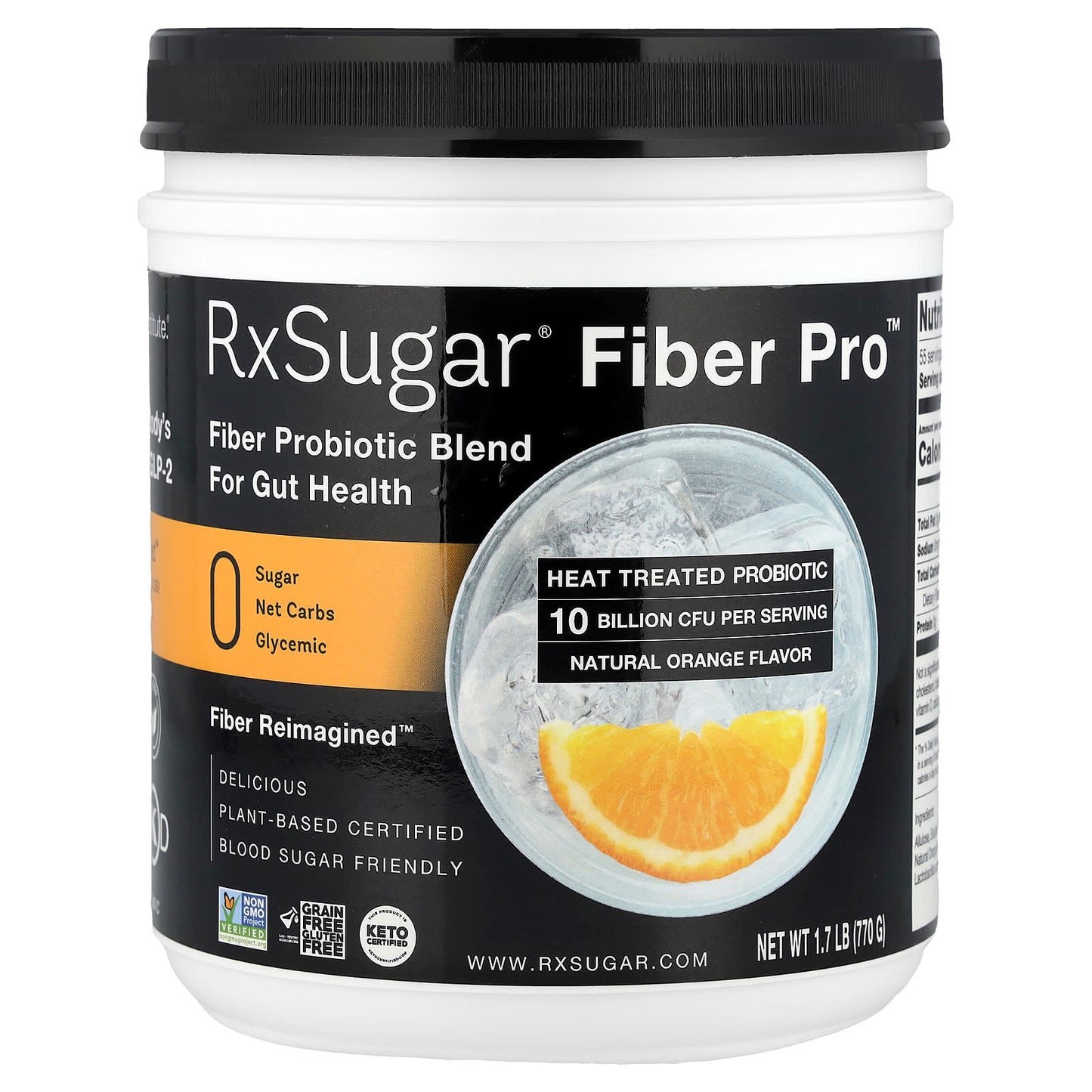 RxSugar, Fiber Pro™, Natural Orange , 1.7 lb (770 g) - Image 1
