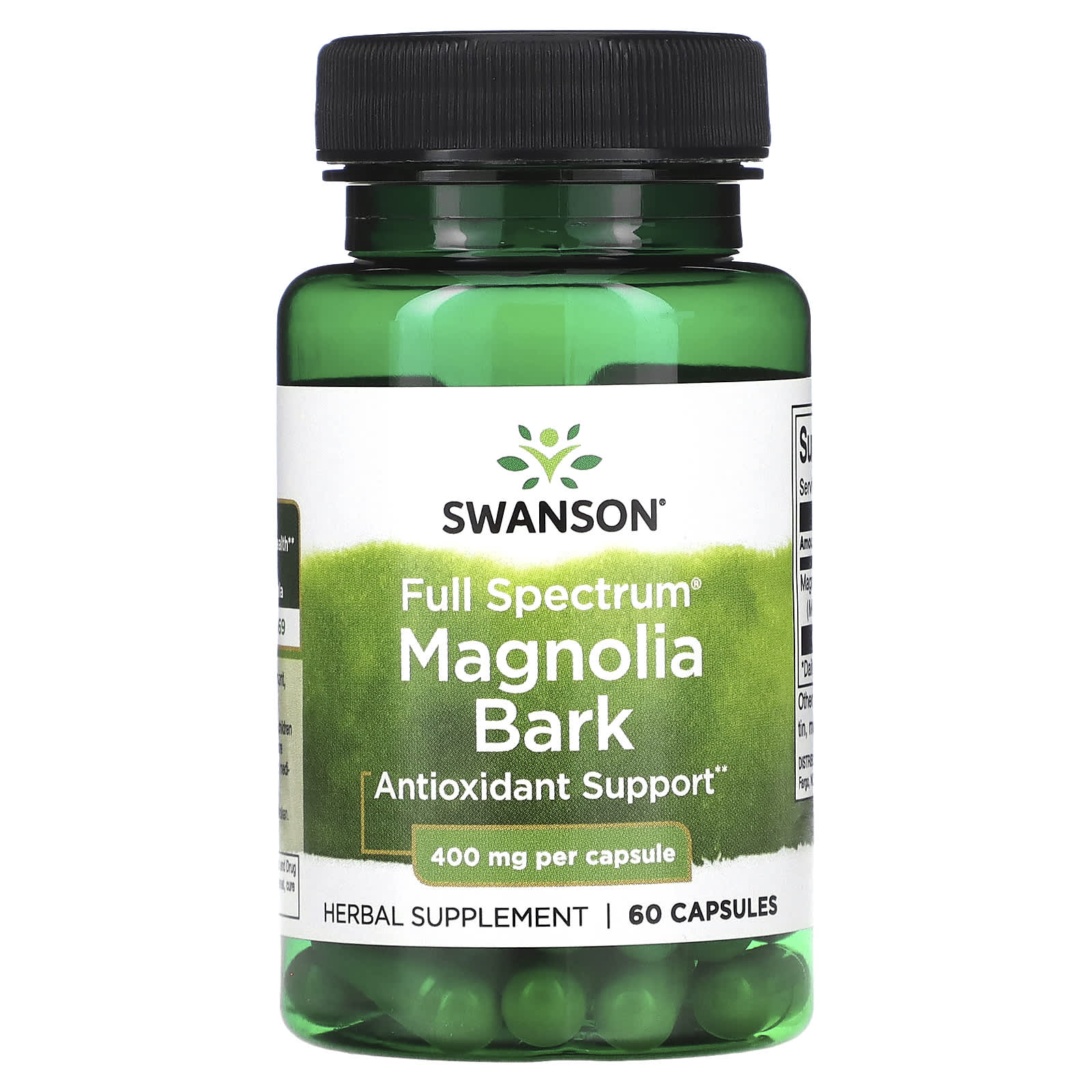 Swanson, Full Spectrum Magnolia Bark, 400 mg, 60 Capsules - Image 1