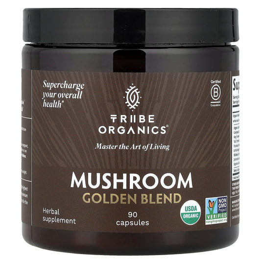 Tribe Organics, Mushroom Golden Blend, 90 Capsules - Image 1