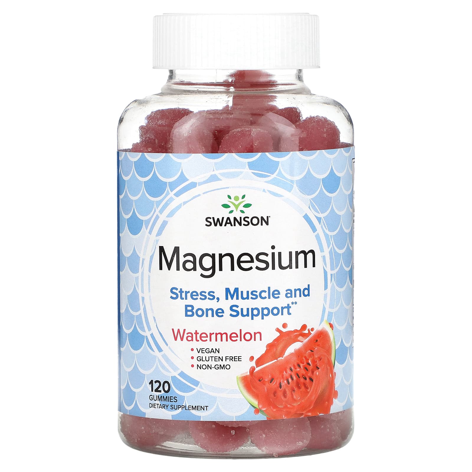 Swanson, Magnesium, Watermelon, 120 Gummies - Image 1