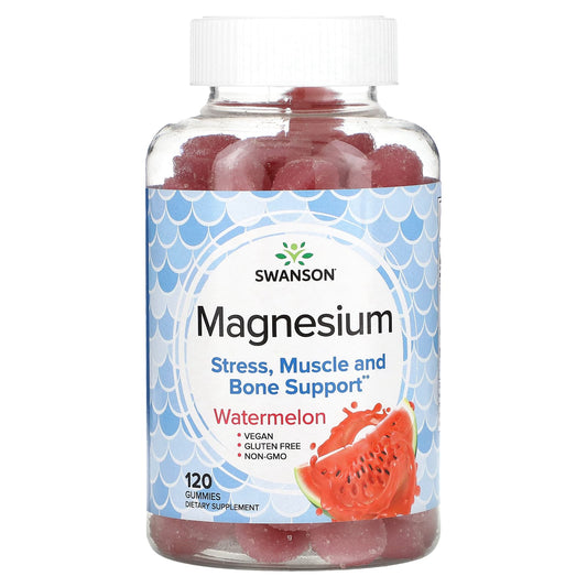 Swanson, Magnesium, Watermelon, 120 Gummies - Image 1