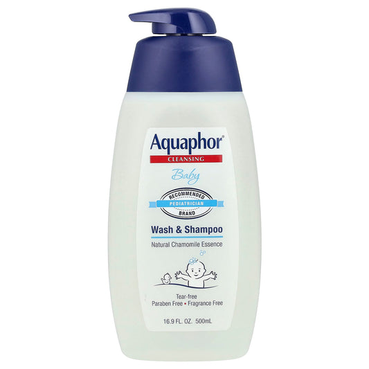 Gentle Baby Wash & Shampoo by Aquaphor, Fragrance Free, 16.9 fl oz - Image 1