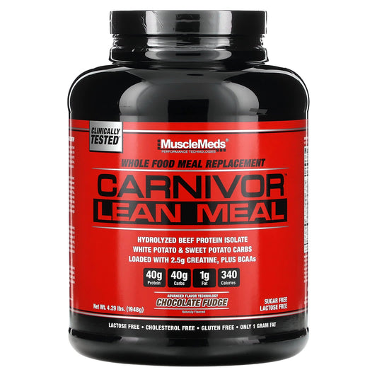 MuscleMeds, Carnivor™ Lean Meal, Chocolate Fudge, 4.29 lbs (1,948 g) - Image 1