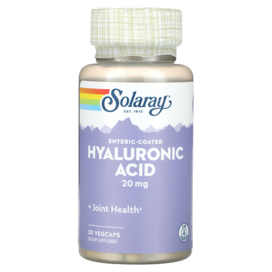 Solaray, Enteric-Coated Hyaluronic Acid, 20 mg, 30 VegCaps - Image 1