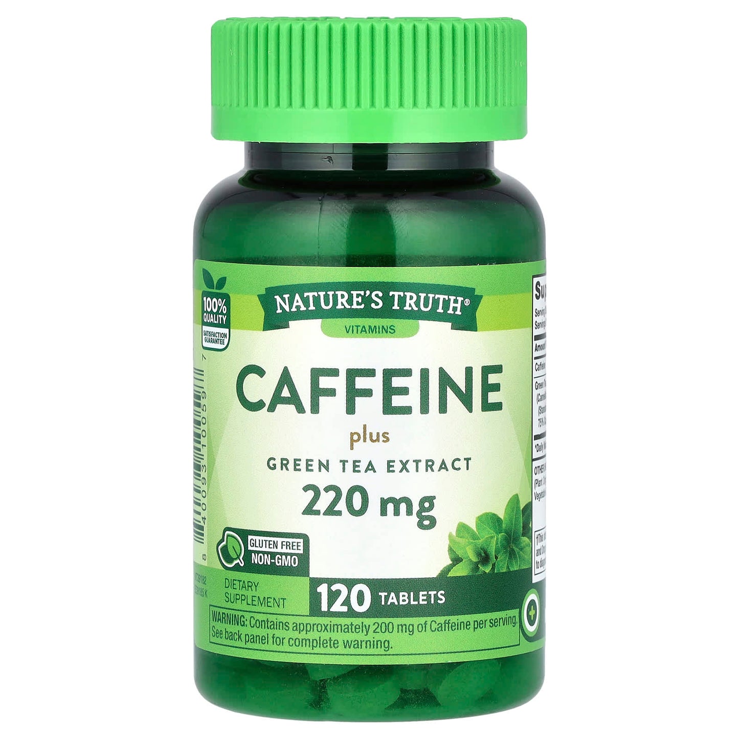 Nature's Truth, Caffeine Plus Green Tea Extract, 220 mg, 120 Tablets - Image 1
