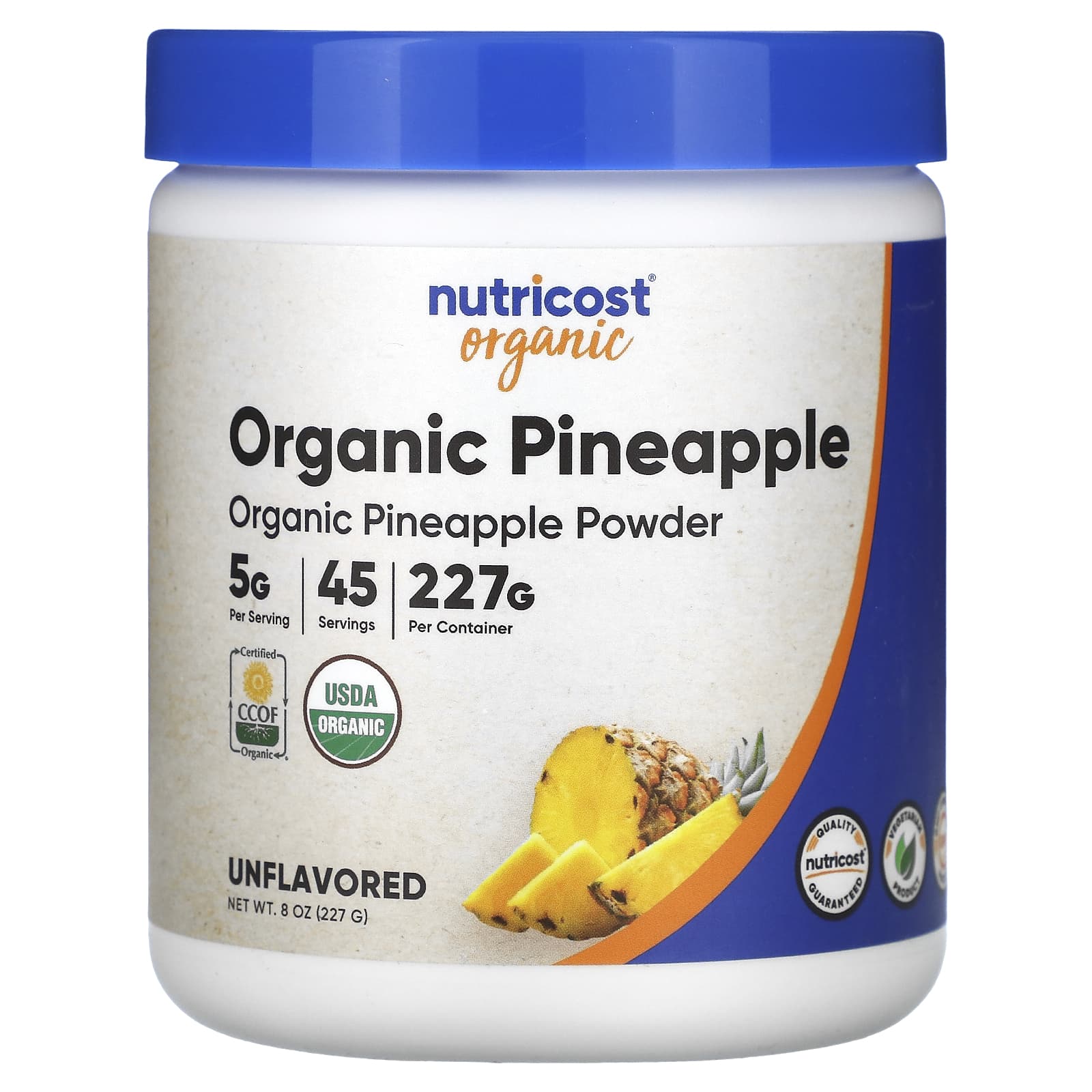 Nutricost, Organic Pineapple Powder, Unflavored, 8 oz (227 g) - Image 1