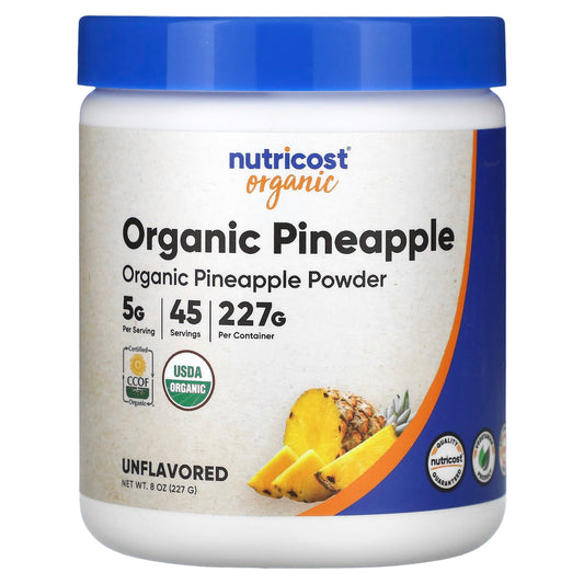Nutricost, Organic Pineapple Powder, Unflavored, 8 oz (227 g) - Image 1