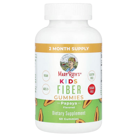 MaryRuth's, Kids, Fiber Gummies, Ages 2+, Papaya, 60 Gummies - Image 1