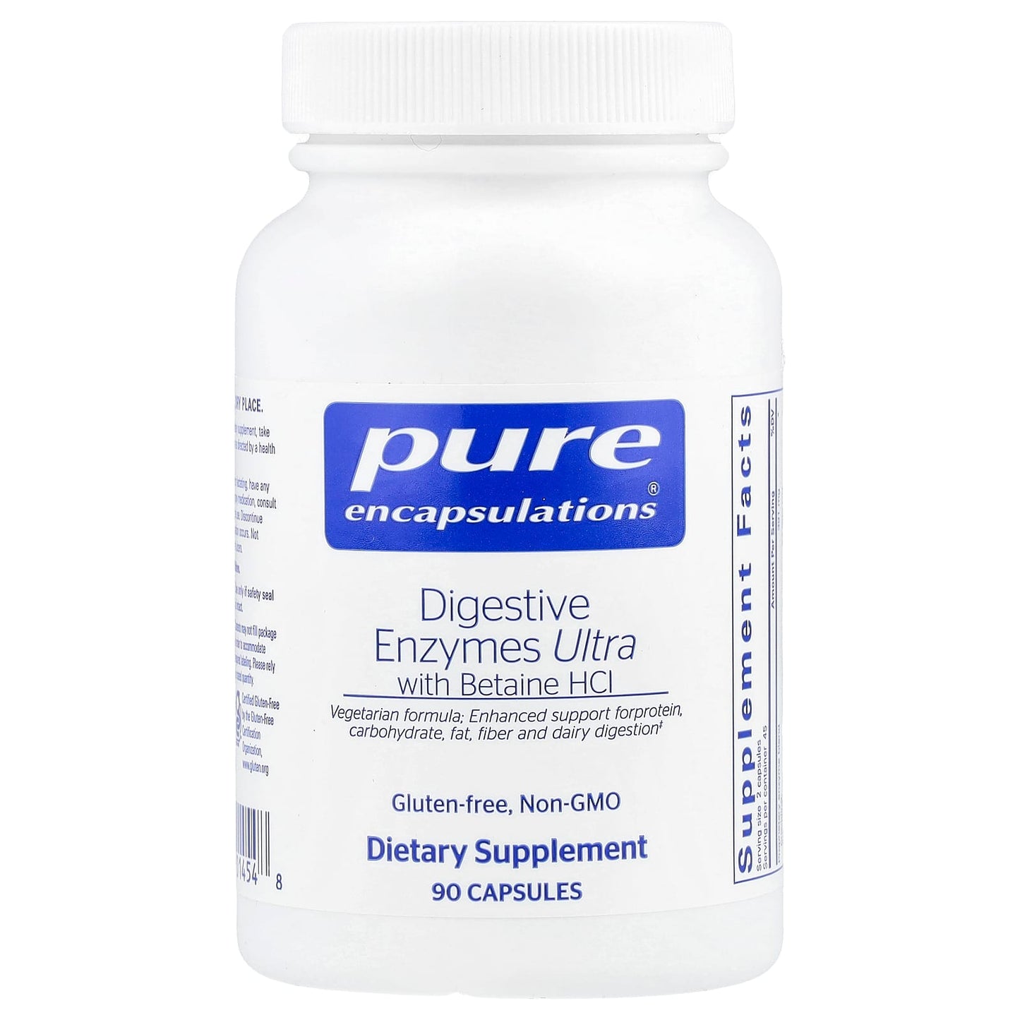 Pure Encapsulations, Digestive Enzymes Ultra With Betaine HCl, 90 Capsules - Image 1
