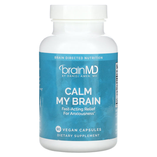 Vegan Calm My Brain Supplement - 90 Capsules by BrainMD - Image 1