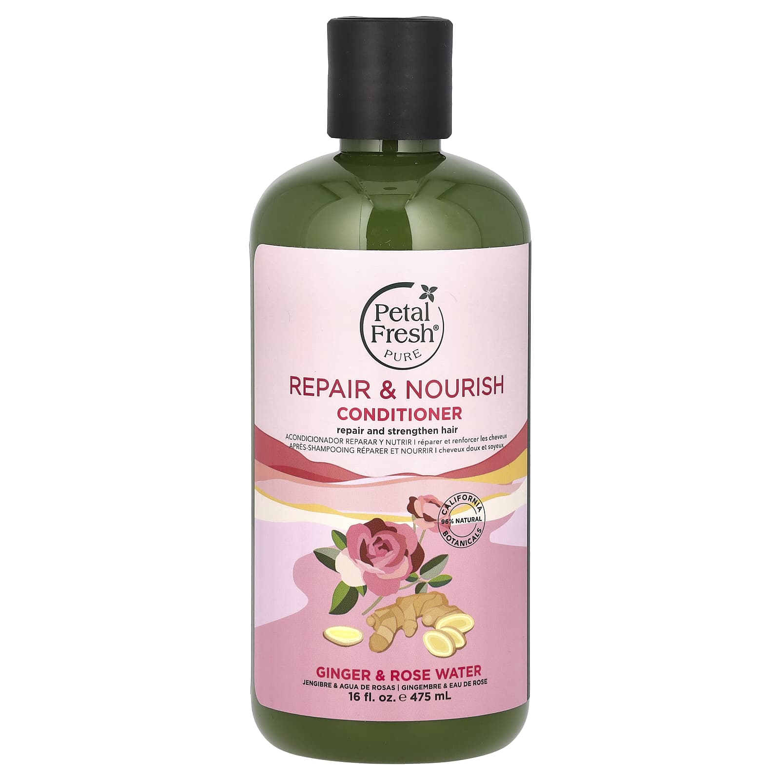 Petal Fresh, Pure, Repair & Nourish Conditioner, Ginger & Rose Water, 16 fl oz (475 ml) - Image 1
