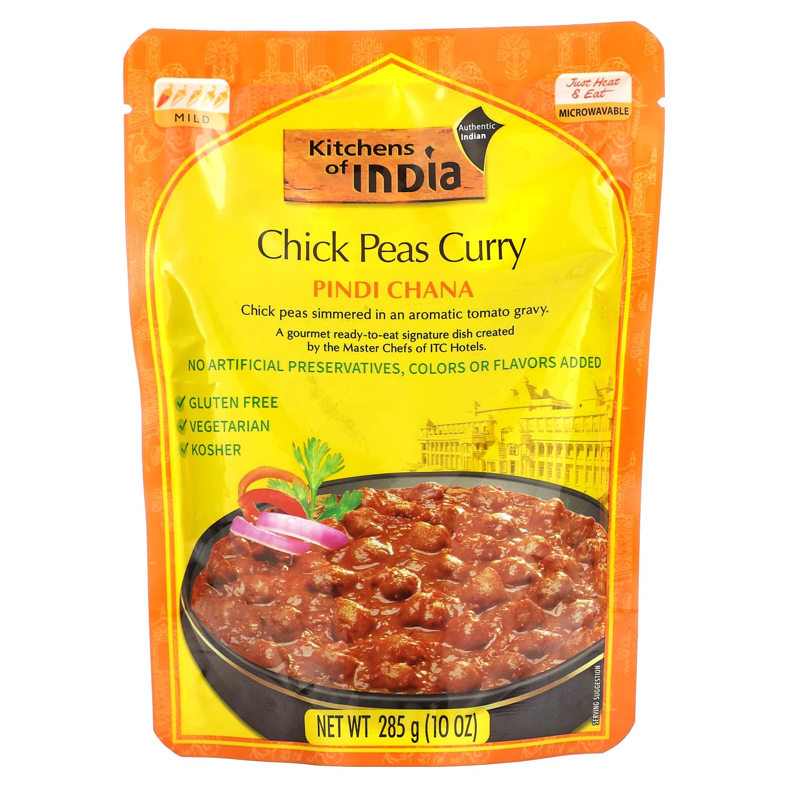 Kitchens of India, Pindi Chana, Chick Peas Curry, Mild, 10 oz (285 g) - Image 1
