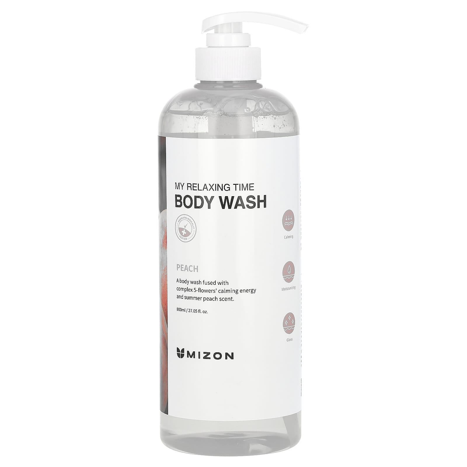 Mizon, My Relaxing Time, Body Wash, Peach, 27.05 fl oz (800 ml) - Image 1