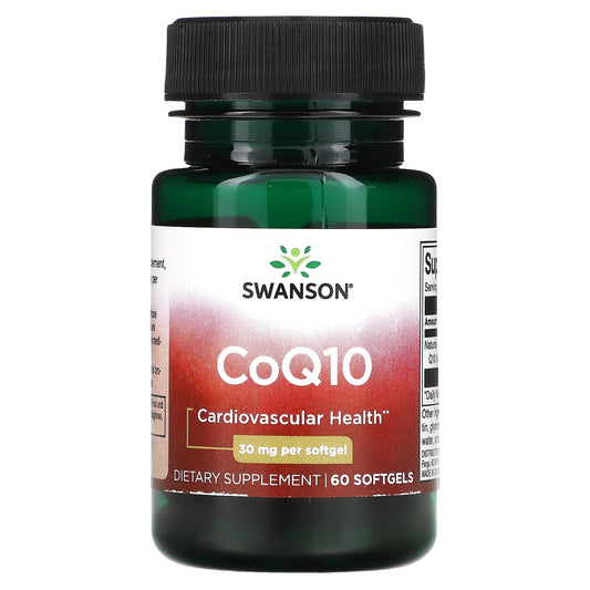 Swanson, CoQ10, 30 mg, 60 Softgels - Image 1