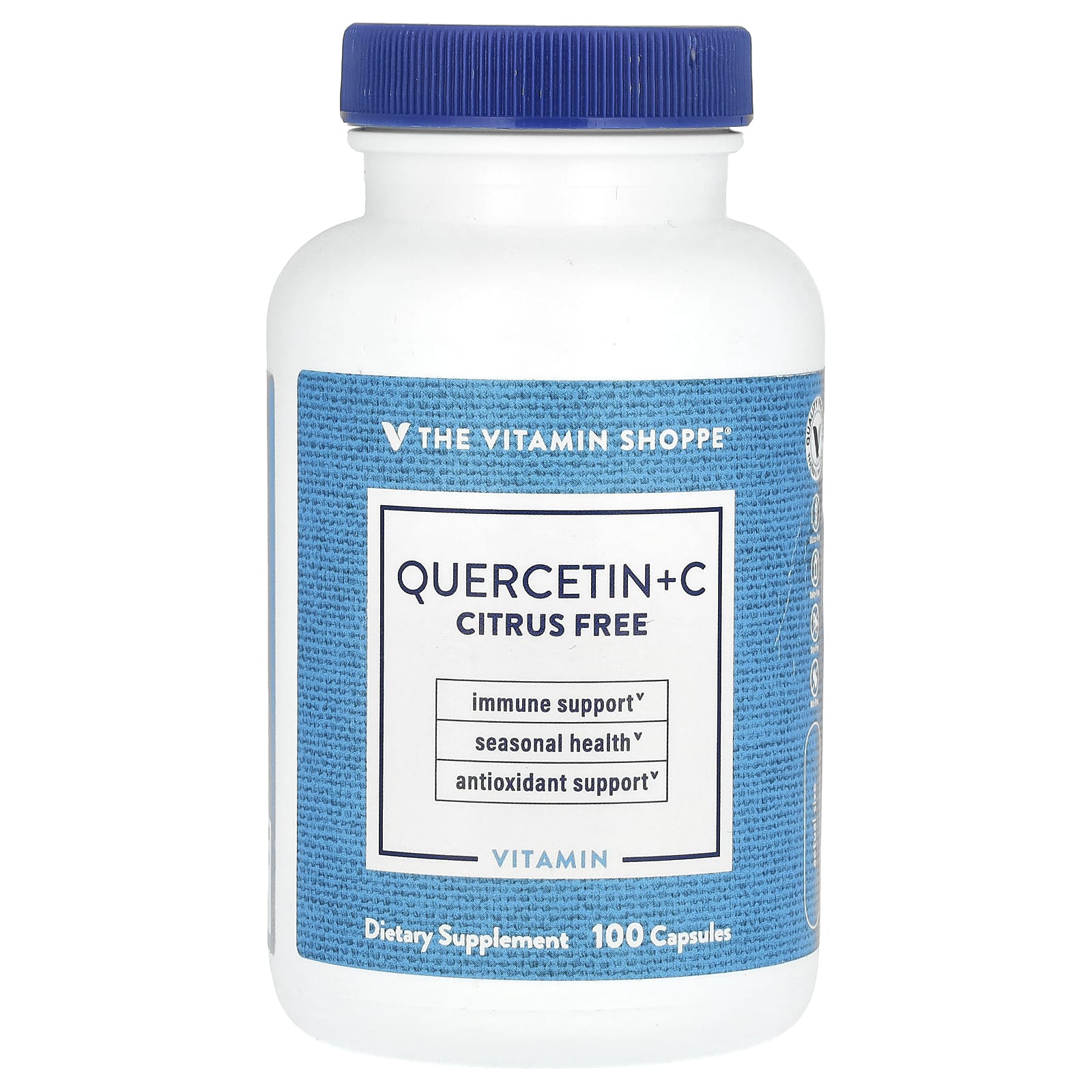 The Vitamin Shoppe, Quercetin + C, Citrus Free, 100 Capsules - Image 1
