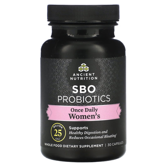 Ancient Nutrition SBO Probiotics for Women's Health, 25 Billion CFU, 30 Capsules - Image 1