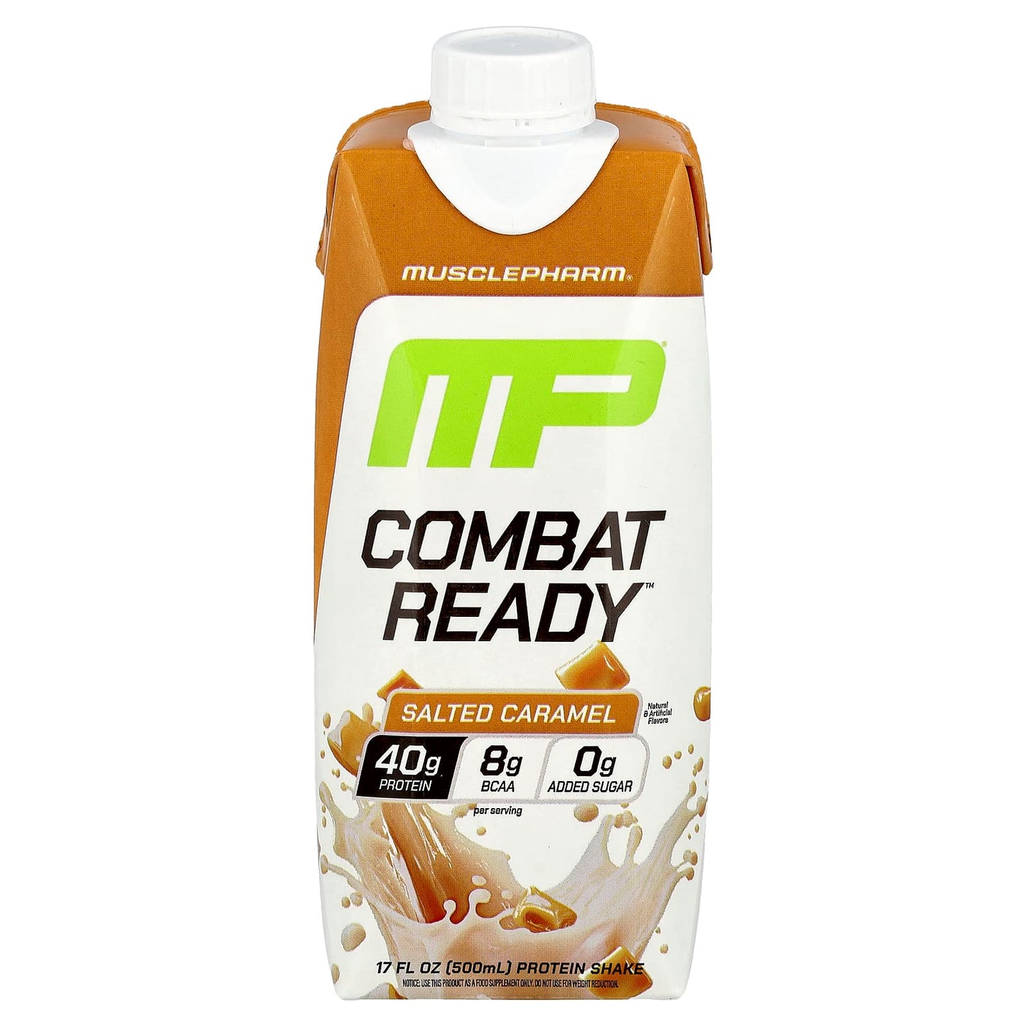 MusclePharm, Combat Ready™ Protein Shake, Salted Caramel, 17 fl oz (500 ml) - Image 1