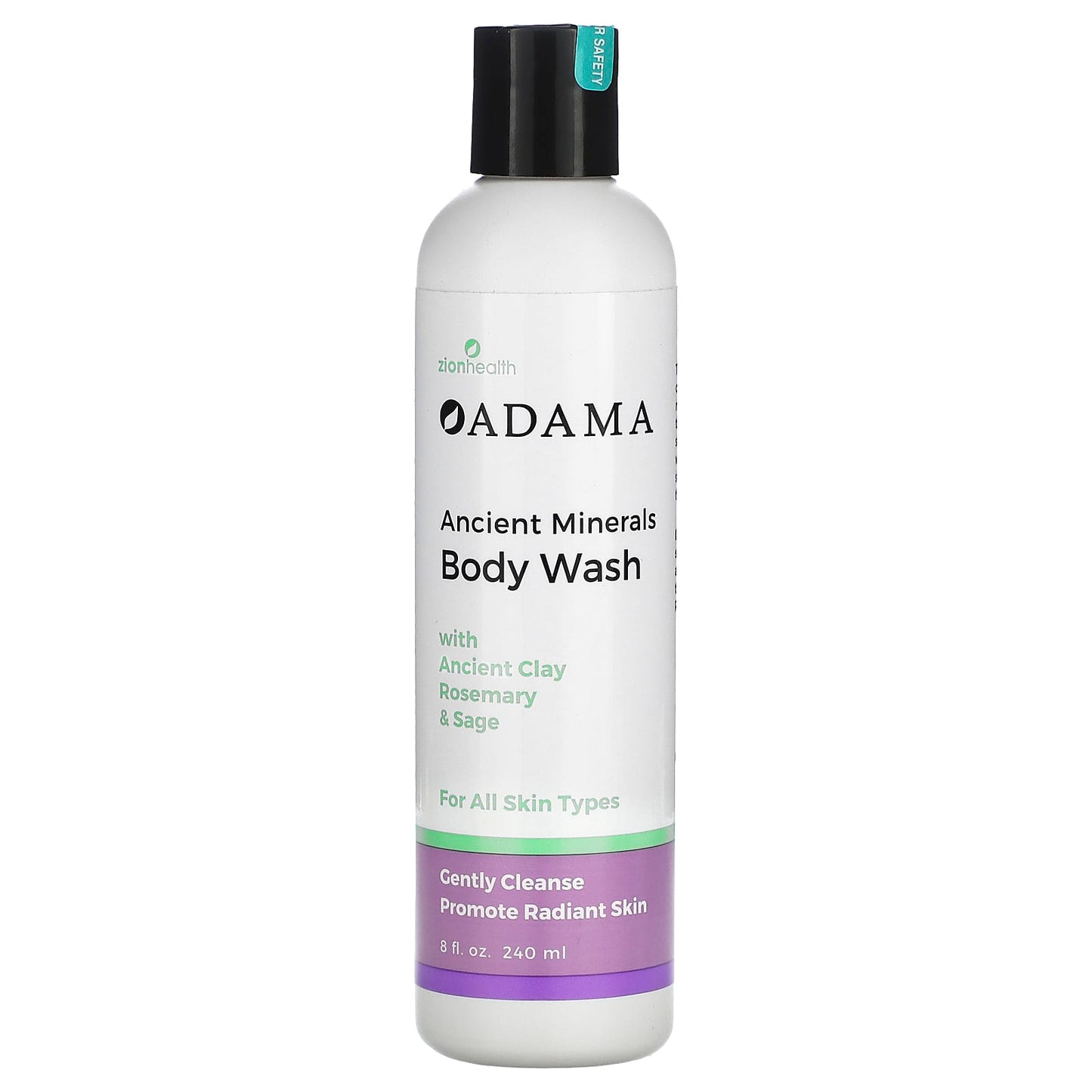 Zion Health, Adama, Ancient Minerals Body Wash with Ancient Clay, Rosemary & Sage, 8 fl oz (240 ml) - Image 1