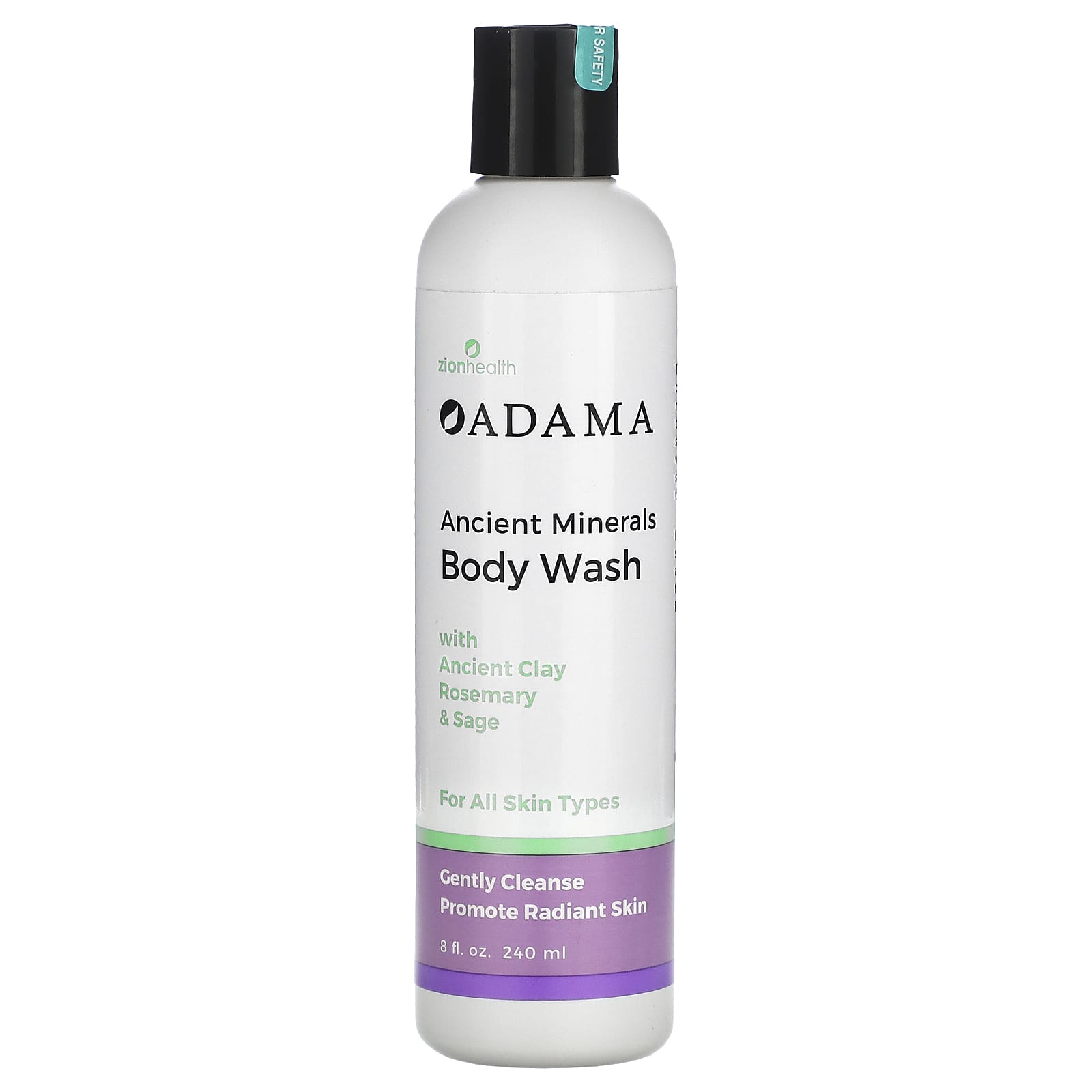 Zion Health, Adama, Ancient Minerals Body Wash with Ancient Clay, Rosemary & Sage, 8 fl oz (240 ml) - Image 1