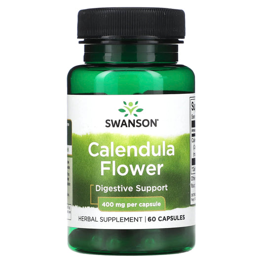 Swanson, Calendula Flower, 400 mg, 60 Capsules - Image 1