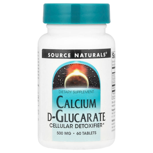 Source Naturals, Calcium D-Glucarate, 500 mg , 60 Tablets - Image 1
