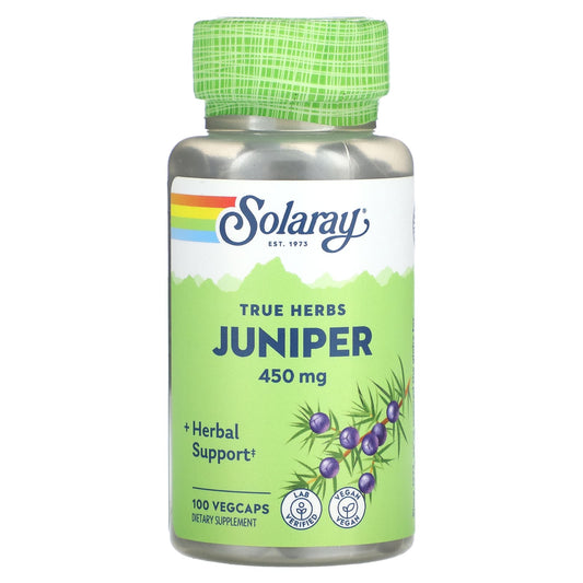 Solaray, True Herbs, Juniper, 450 mg , 100 VegCaps - Image 1