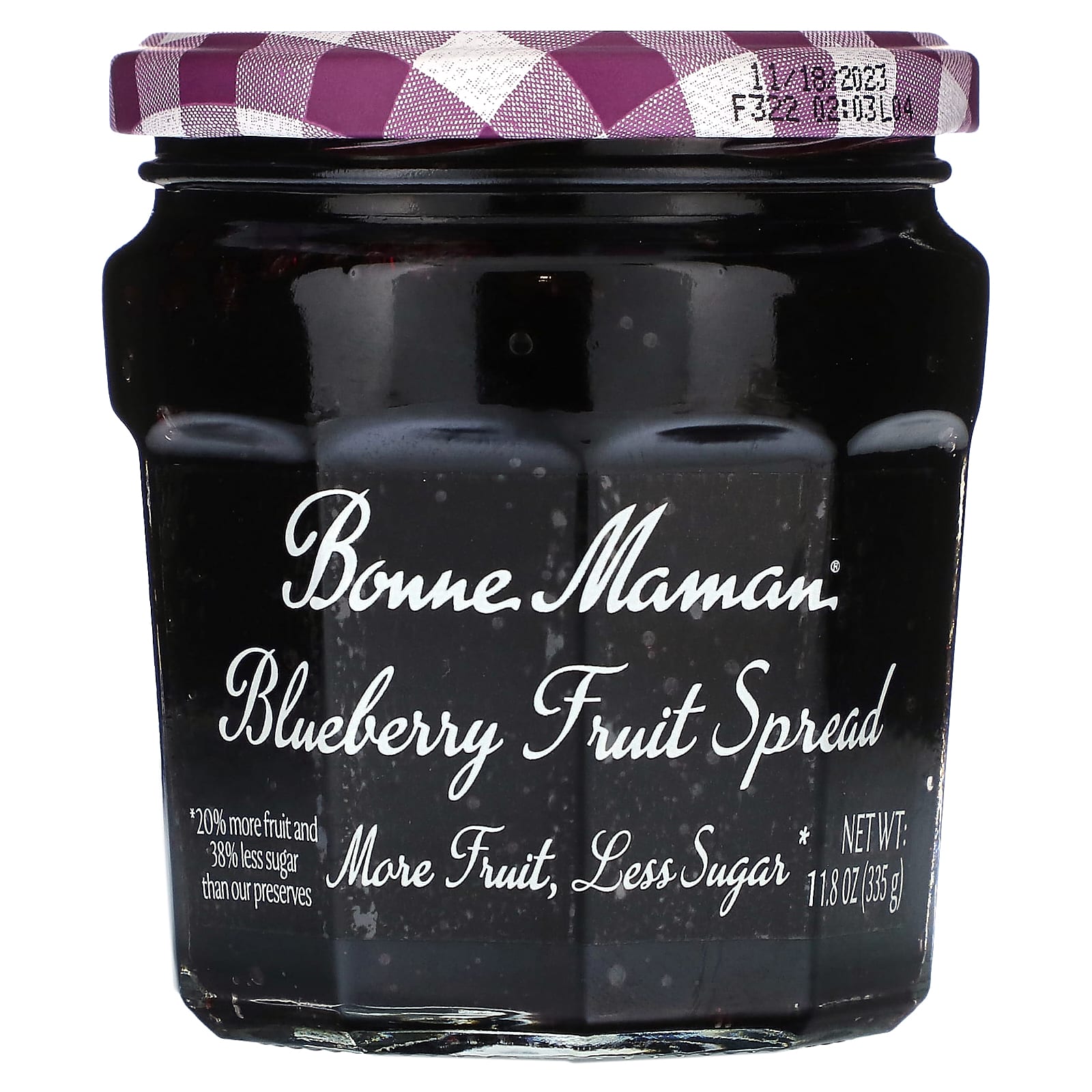 Bonne Maman Blueberry Fruit Spread, 11.8 oz (335g), Non-GMO & Gluten-Free - Image 1