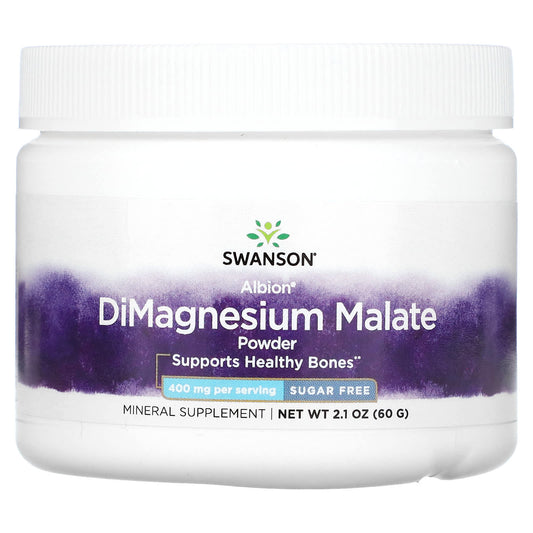 Swanson, DiMagnesium Malate Powder, 2.1 oz (60 g) - Image 1