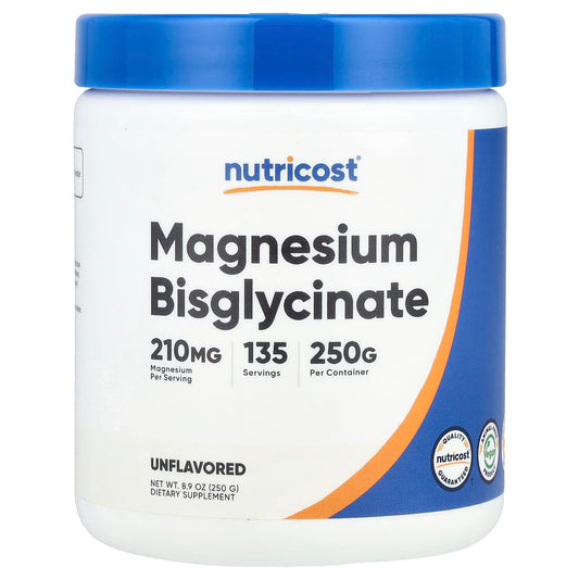 Nutricost, Magnesium Bisglycinate, Unflavored, 8.9 oz (250 g) - Image 1