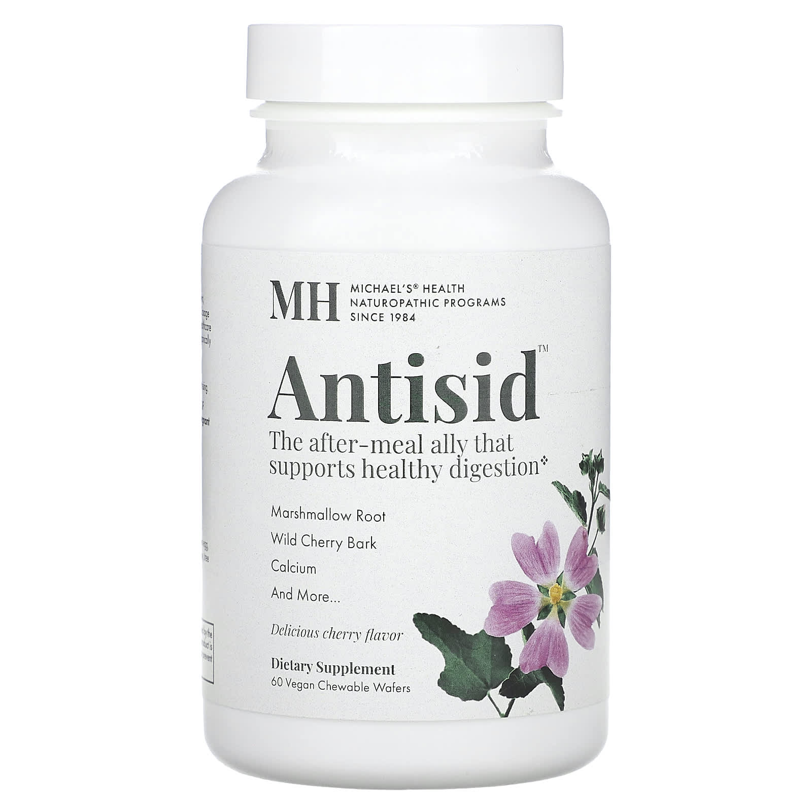 Michael's Health, Antisid, Cherry, 60 Vegan Chewable Wafers - Image 1