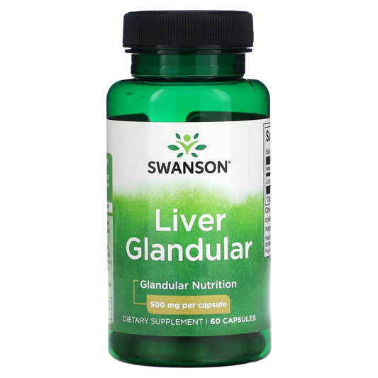 Swanson, Liver Glandular, 500 mg, 60 Capsules - Image 1