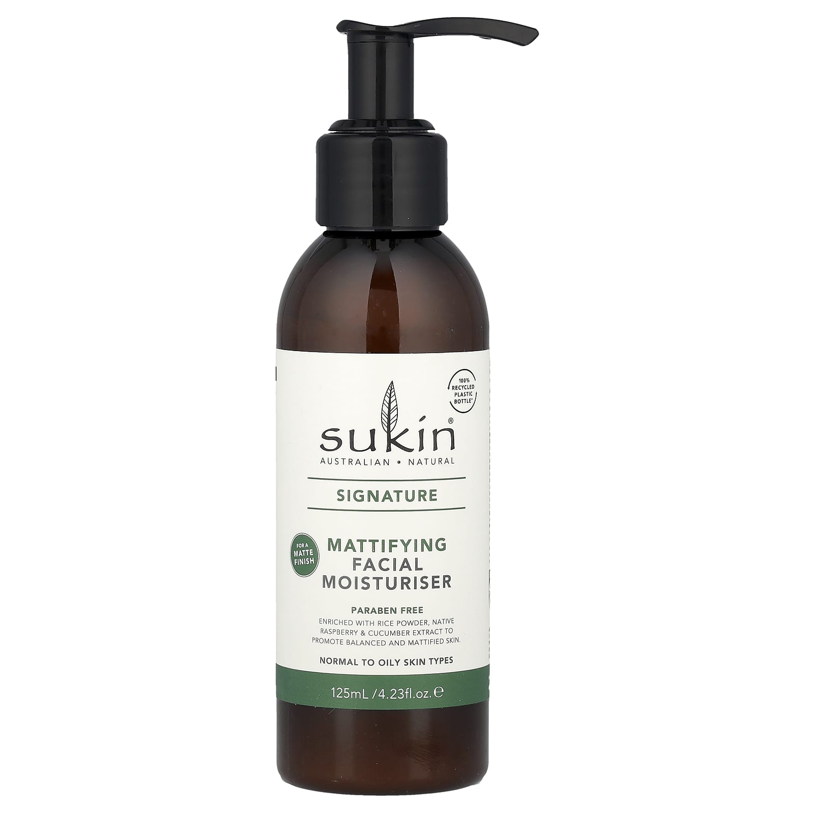 Sukin, Signature, Mattifying Facial Moisturizer, Normal To Oily Skin Types, 4.23 fl oz (125 ml) - Image 1