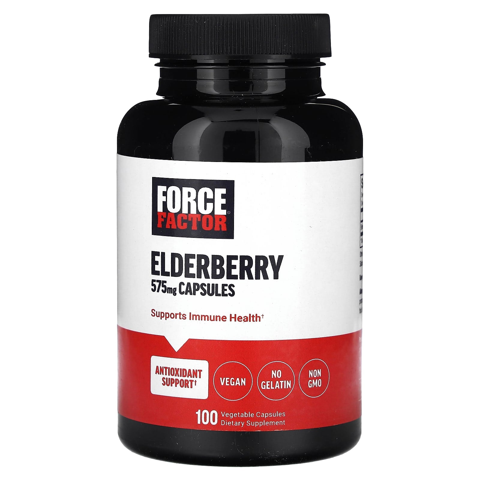 Force Factor, Elderberry, 100 Vegetable Capsules (575 mg per Capsule)