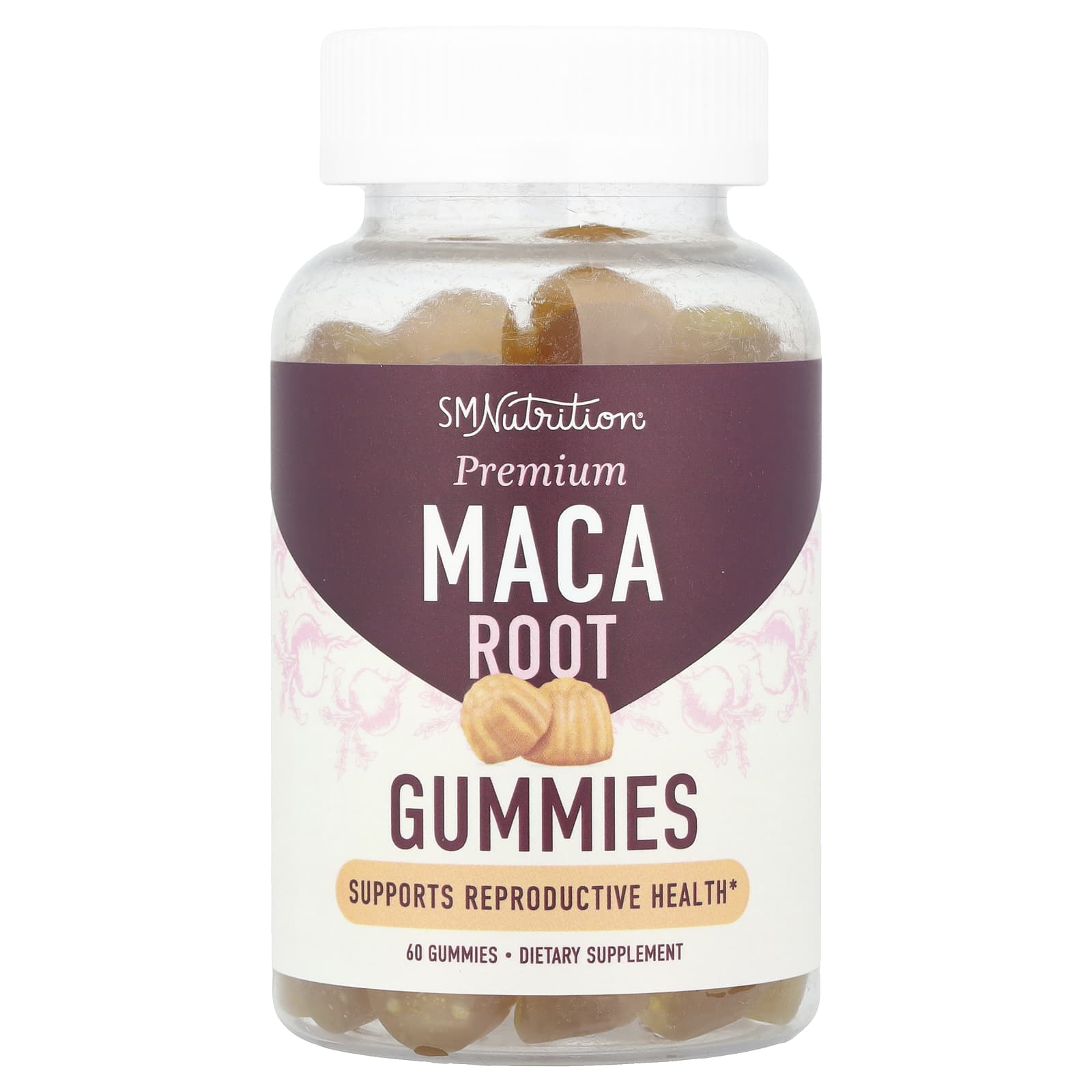 SMNutrition, Premium Maca Root Gummies, Passion Fruit, 60 Gummies - Image 1