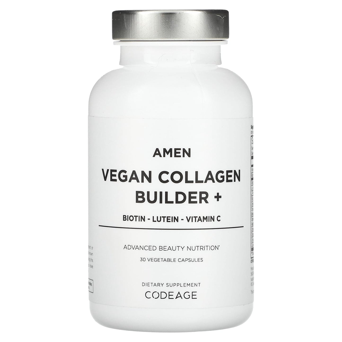 CodeAge Vegan Collagen Builder+, 30 Plant-Based Capsules for Skin & Hair - Image 1